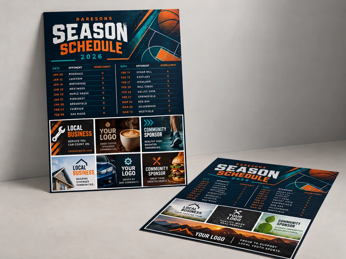 Original photographic concept: team & schedule posters